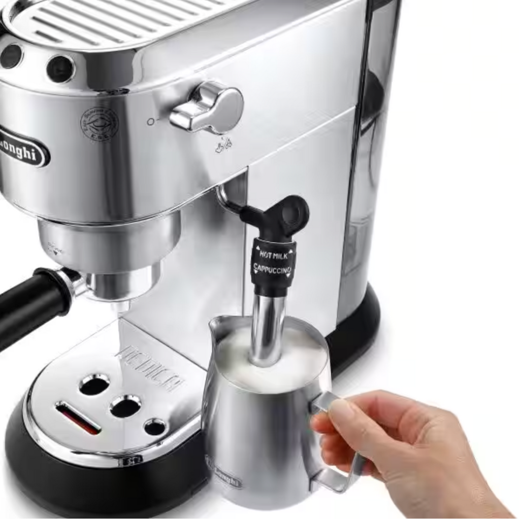 De'Longhi Dedica Style Pump Espresso Coffee Machine - Silver
