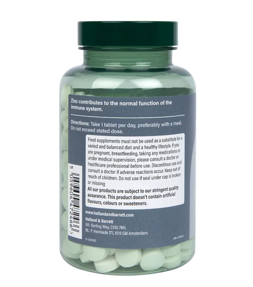 Holland & Barrett Zinc 25mg 240 Tablets