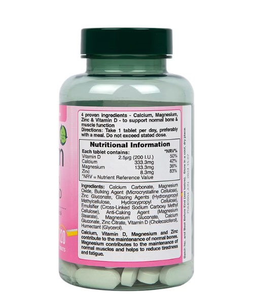 Holland & Barrett Calcium Magnesium Vitamin D & Zinc 120 Tablets