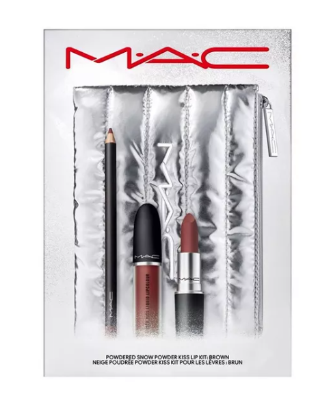 MAC Powdered Snow Powder Kiss Lip Kit - Brown