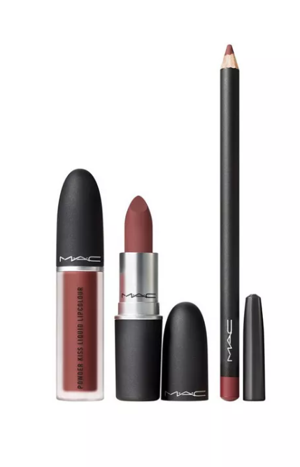 MAC Powdered Snow Powder Kiss Lip Kit - Brown
