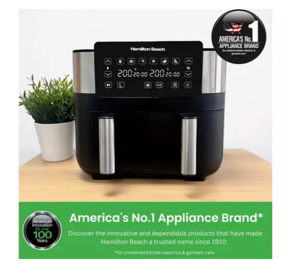 HAMILTON BEACH HealthyCook HB4006 Air Fryer - Black & Silver