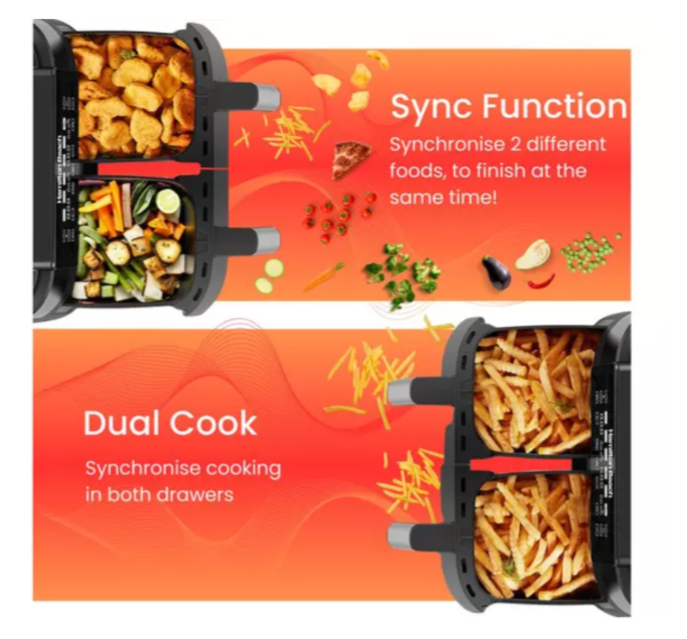 HAMILTON BEACH HealthyCook HB4006 Air Fryer - Black & Silver