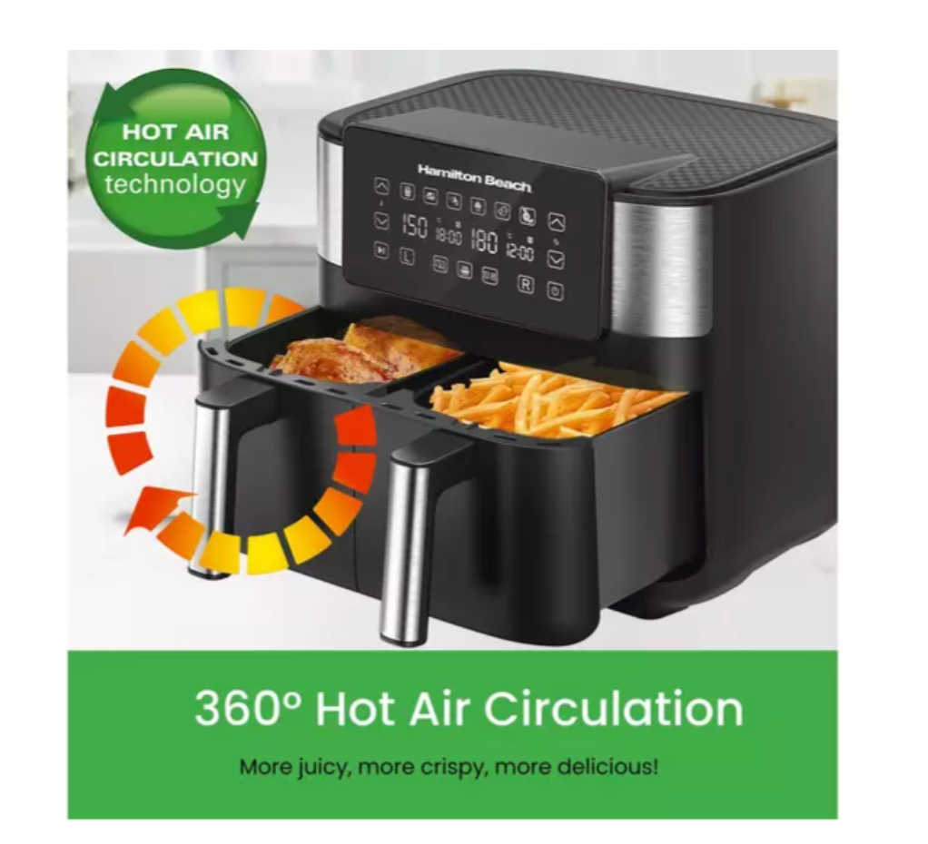 HAMILTON BEACH HealthyCook HB4006 Air Fryer - Black & Silver