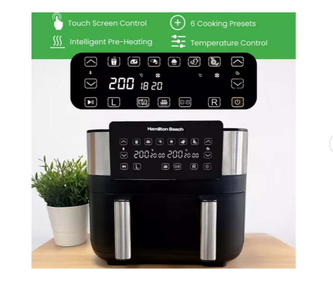 HAMILTON BEACH HealthyCook HB4006 Air Fryer - Black & Silver