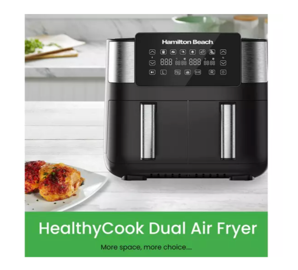 HAMILTON BEACH HealthyCook HB4006 Air Fryer - Black & Silver