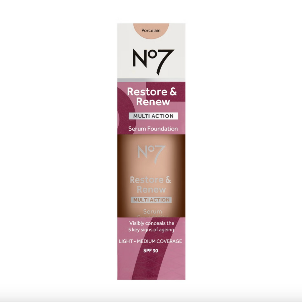 No7 Restore & Renew Multi Action Serum Foundation SPF30 30ml - Shade: Porcelain