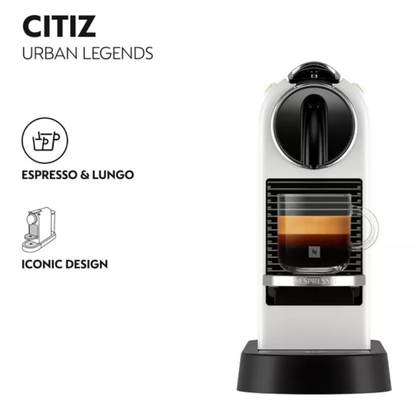 Nespresso by De'Longhi CitiZ Pod Coffee Machine - White