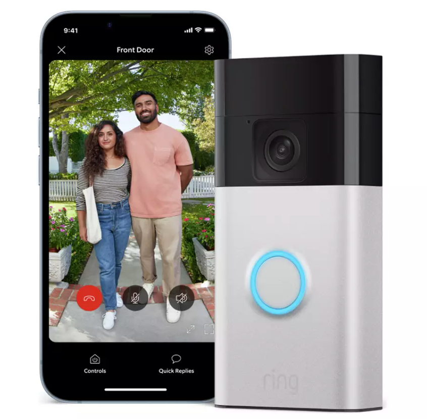 Ring Battery Video Doorbell 2024 - Satin Nickel