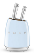 SMEG 50's Style Knife Block Set, Pastel Blue