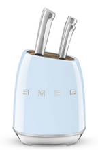 SMEG 50's Style Knife Block Set, Pastel Blue