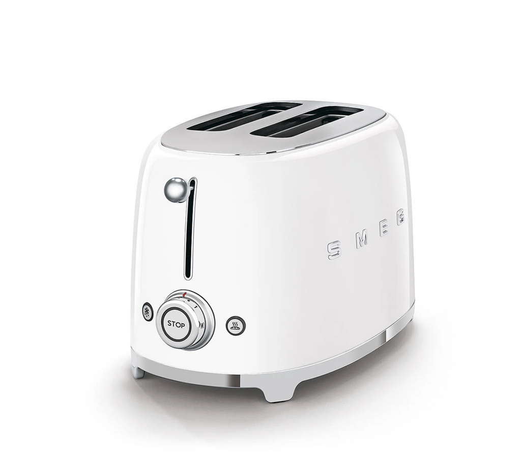 SMEG 50's Style 2 Slice, 2 Slot Toaster Gloss White