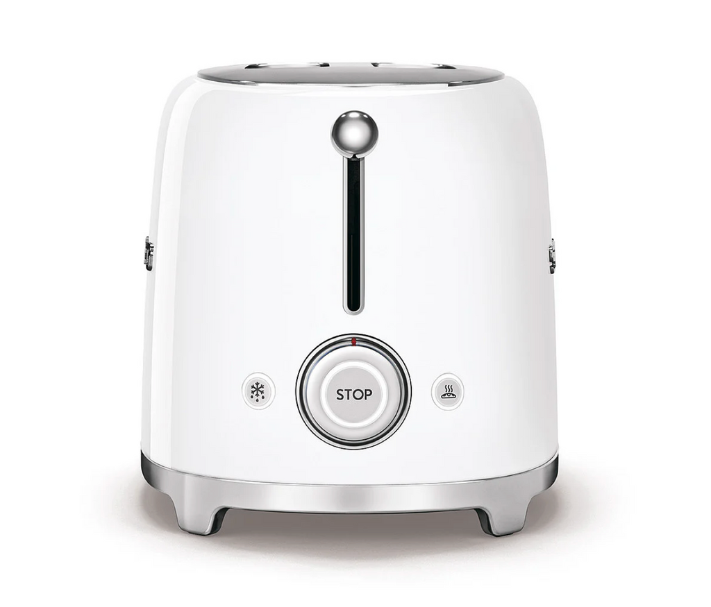 SMEG 50's Style 2 Slice, 2 Slot Toaster Gloss White