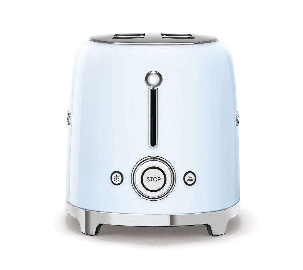 SMEG 50's Style 2 Slice, 2 Slot Toaster Gloss Pastel Blue