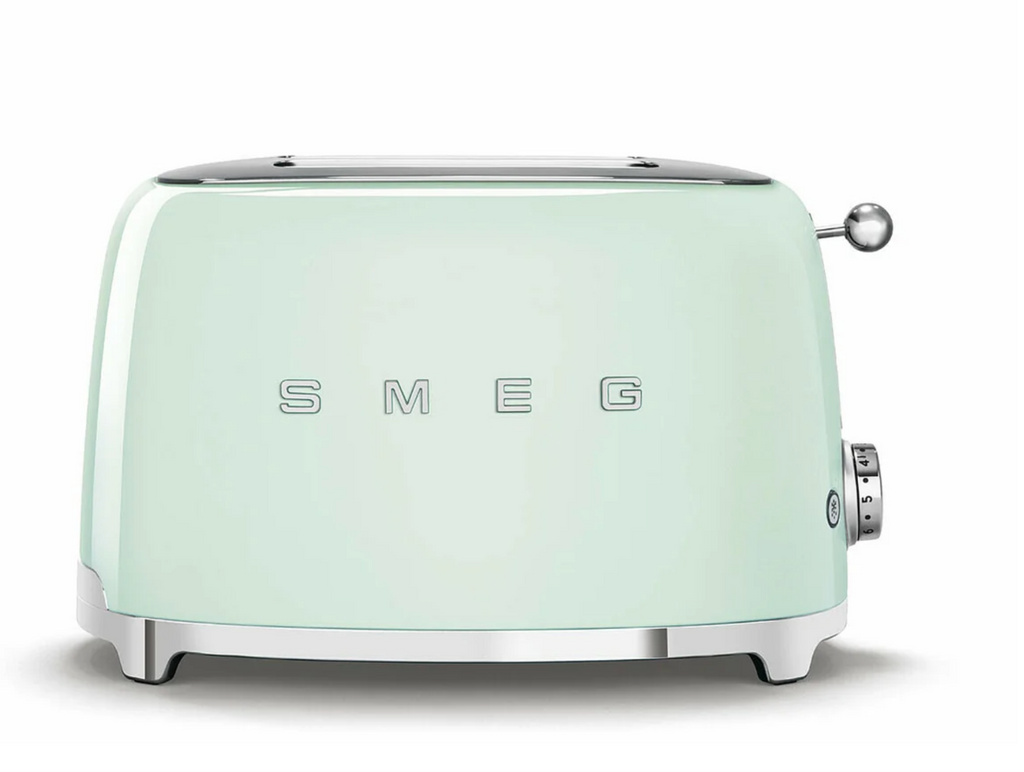 SMEG 50's Style 2 Slice, 2 Slot Toaster Gloss Pastel Green