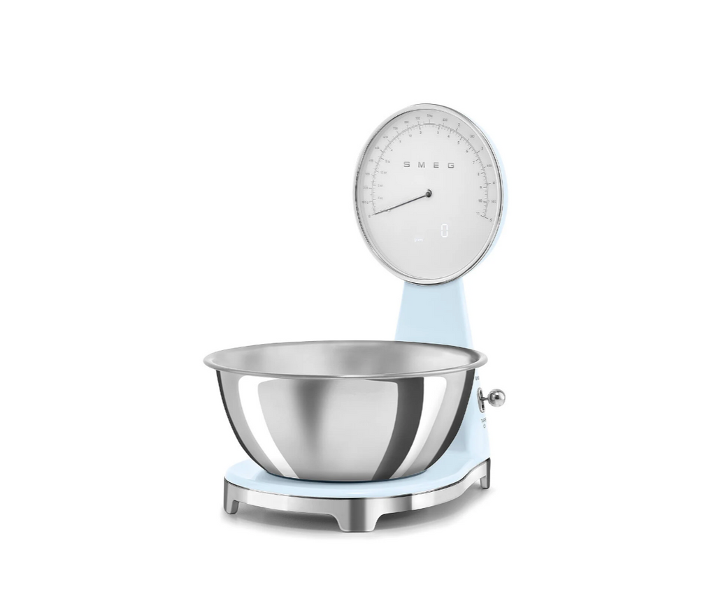 SMEG 50's Style Analogue and digital Kitchen Scale Pastel Blue