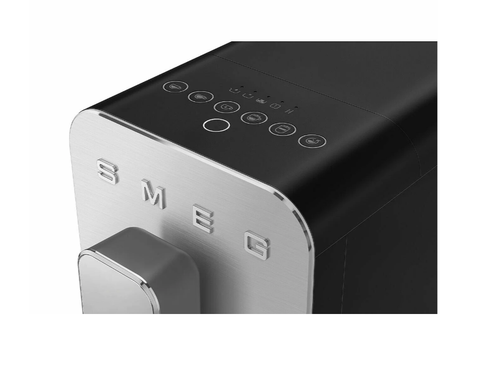 SMEG Collezione Bean To Cup Coffee Machine with Integrated Milk System, Matte Black
