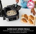 Ninja ON500UK Speedi 12 in 1 Multi Cooker, Air Fryer & Slow Cooker in Black Steel
