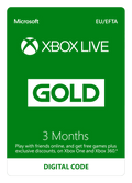 3 Month Xbox Live Gold Membership - Instant Digital Download