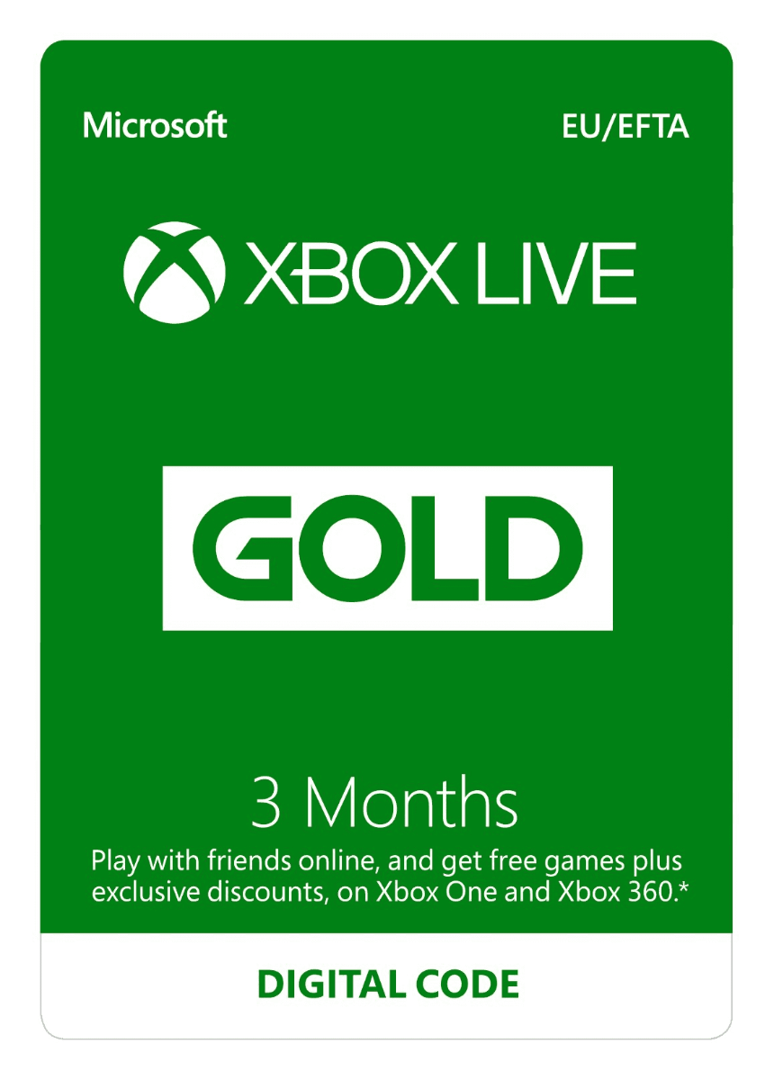 3 Month Xbox Live Gold Membership - Instant Digital Download