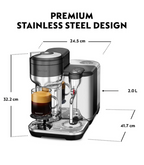 Sage Vertuo Creatista Stainless Steel Coffee Machine - Black Truffle
