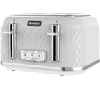 BREVILLE Curve VTT787  4-Slice Toaster - White