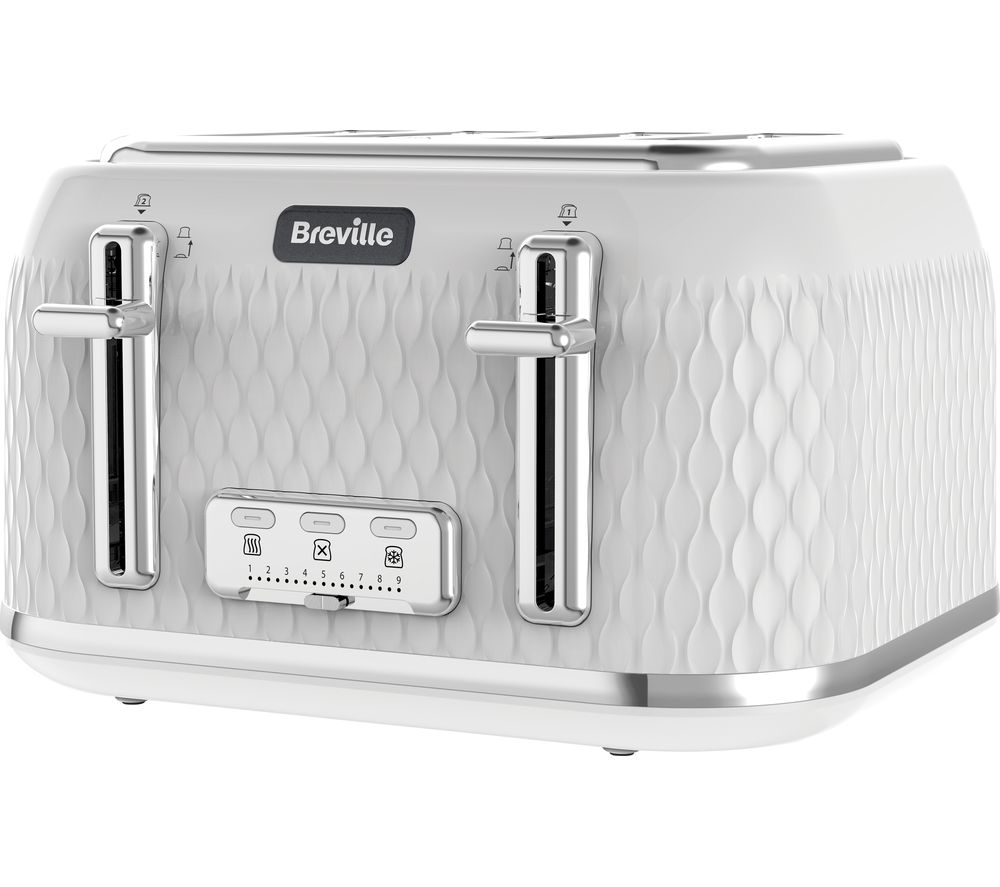 BREVILLE Curve VTT787  4-Slice Toaster - White