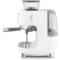 Smeg EGF03WHUK Retro Espresso Coffee Machine with Grinder & 20 Bar Pump, White