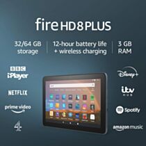 Amazon Fire HD 8 Plus Tablet -  8" Display, 32GB Storage with Ads, Slate Black