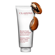 CLARINS :  MOISTURE-RICH BODY LOTION WITH SHEA BUTTER FOR DRY SKIN 100ml 