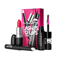 MAC Lashes To Lips Kit : Pink Relentlessly Red (706) Black Stack