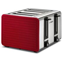 BOSCH Silicone TAT7S44GB 4-Slice Toaster – Red