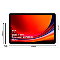 Samsung Galaxy Tab S9 Tablet - 128GB Storage, 6GB RAM, Wi-Fi, Graphite
