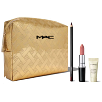 Mac Cosmetic Gift Set In Gold Bag