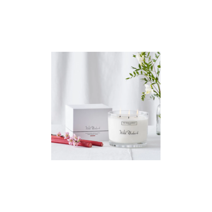 The White Company Wild Rhubarb Large Scented Candle 770g