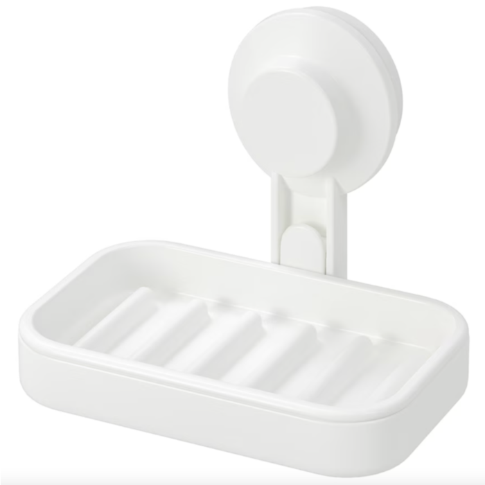 TISKEN Soap Dish with Suction Cup - White